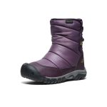 Big Kids' Puffrider Waterproof Winter Boot  |  Black Plum/Daiquiri Green