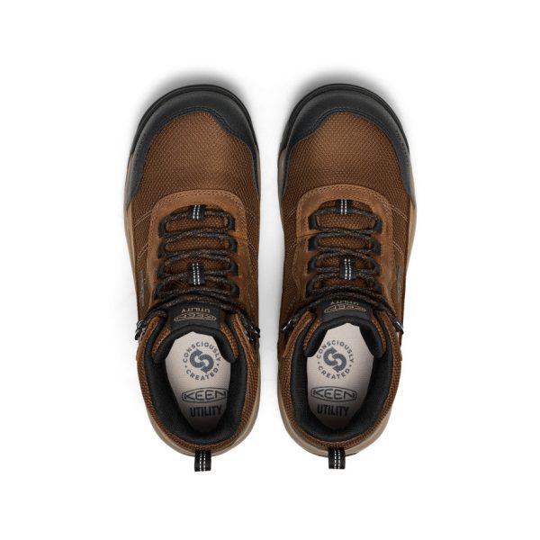 Men's Skokie Waterproof Work Boot (Carbon Toe)  |  Dark Earth/Black