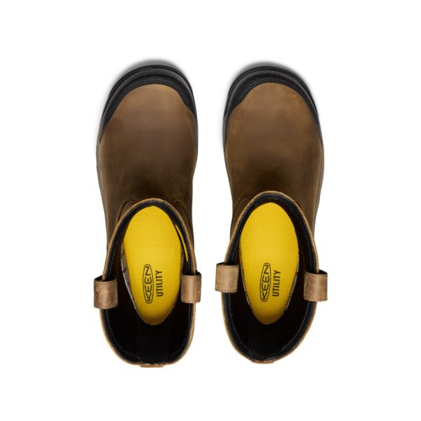 Men's Evanston Pull-On Waterproof Boot (Carbon Toe) | Bison/Black