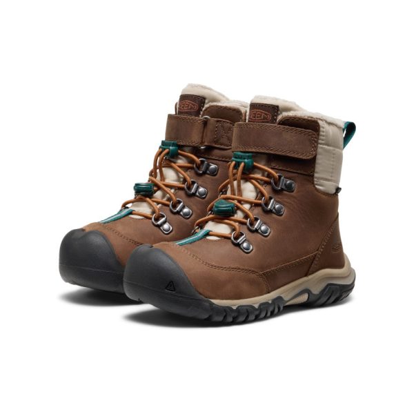 Little Kids' Kanibou Waterproof Winter Boot | Dark Earth/Roasted Pecan