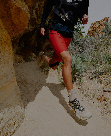 Men's Seek Trail Running Shoe | Black/Sunset Sand