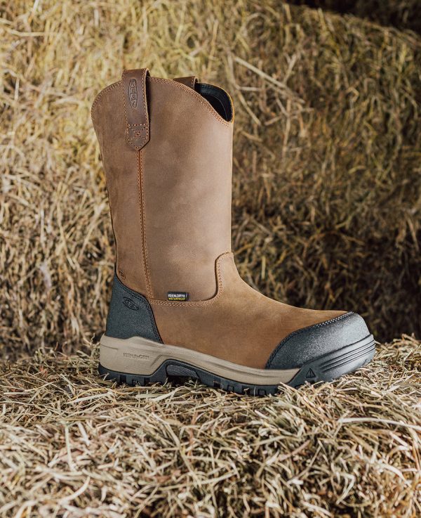 Women's Evanston Pull-On Waterproof Boot (Carbon Toe) | Bison/Black