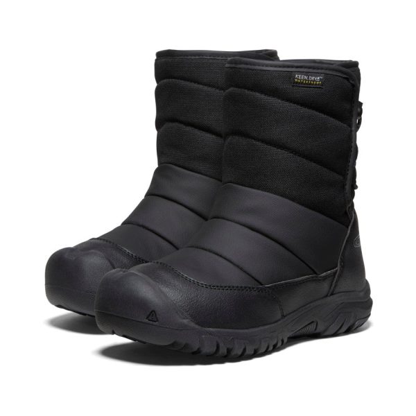 Big Kids' Puffrider Waterproof Winter Boot | Black/Steel Grey