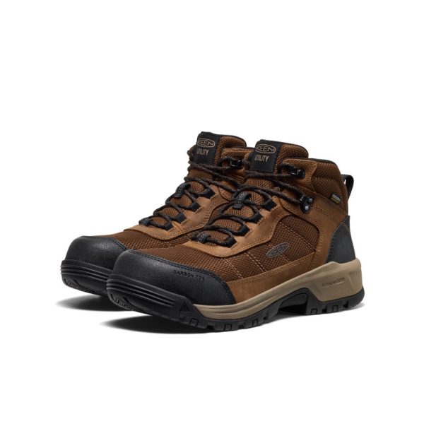 Men's Skokie Waterproof Work Boot (Carbon Toe)  |  Dark Earth/Black