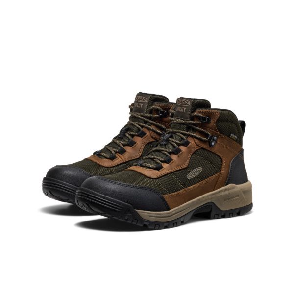 Men's Skokie Waterproof Work Boot (Soft Toe) | Forest Night/Black