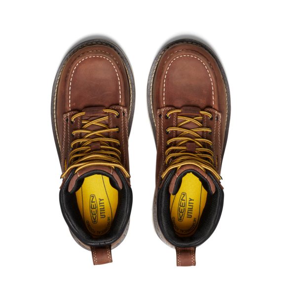 Men's Cincinnati 6 Waterproof 90° Heel Boot (Carbon Toe) | Tuscan Red/Sandshell